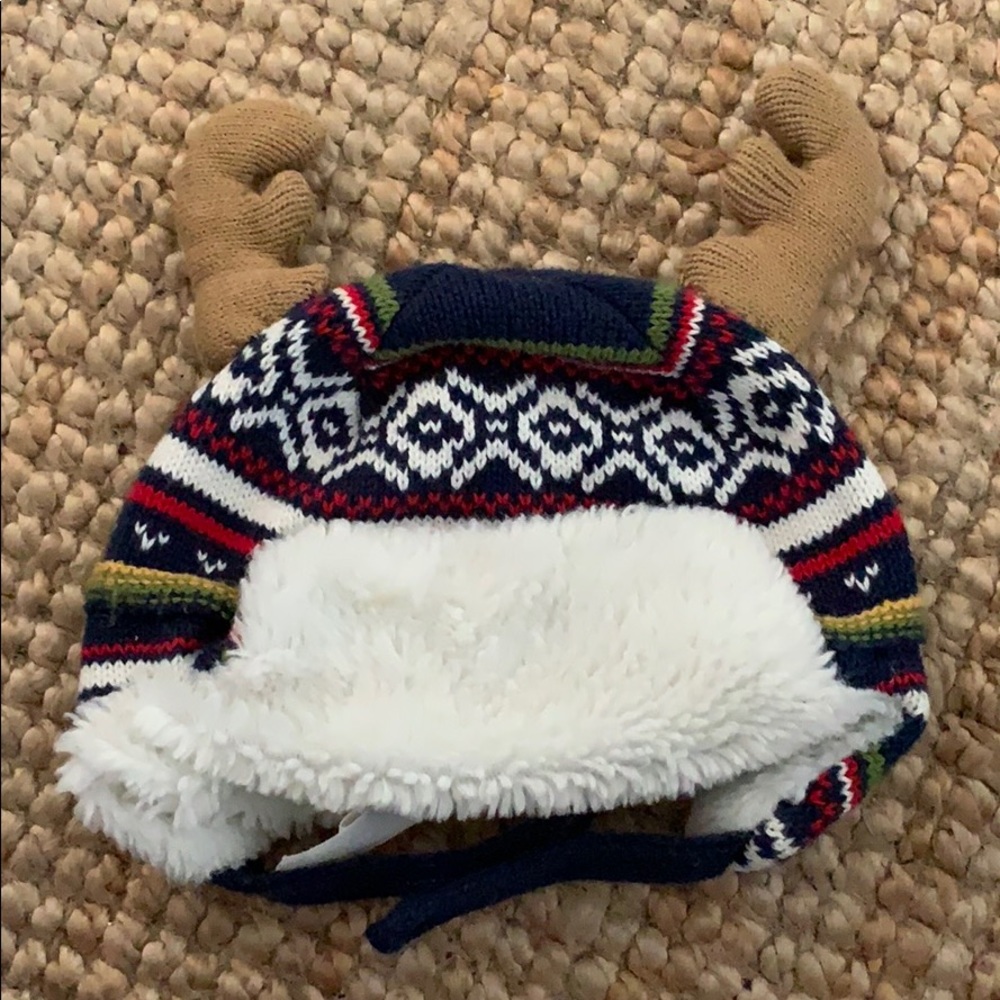 Gymboree moose antlers fair isles hat